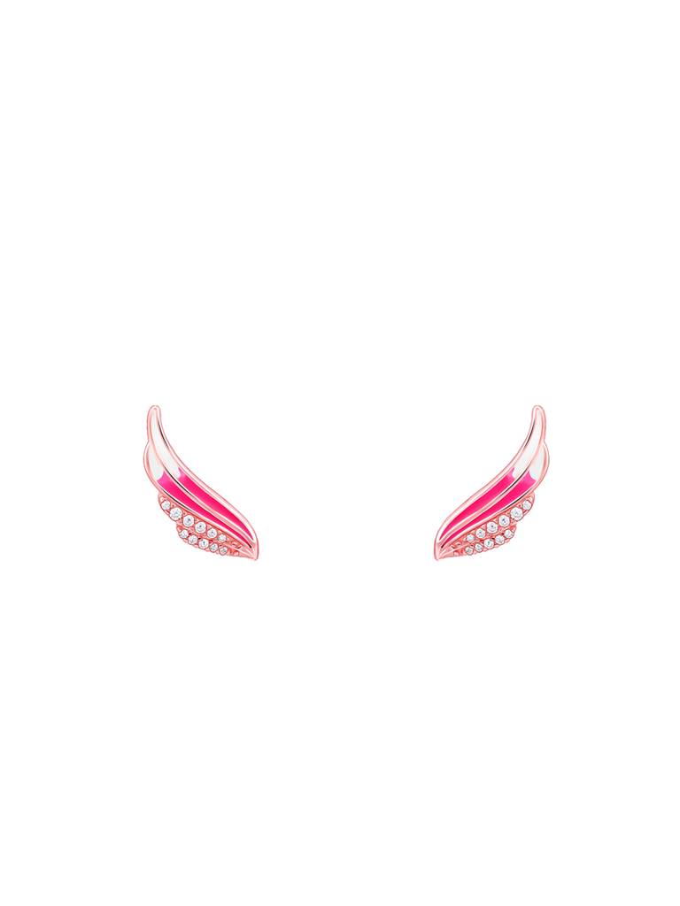 925 Silver Rose Gold Flutter In Pink Earrings,Convertable For Women : ER02630