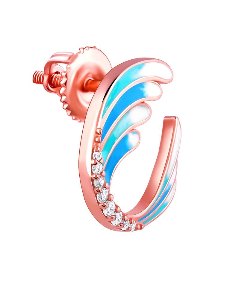 925 Silver Rose Gold Spread Your Wings Set Of Three For Women : ER02637BR0992R01680