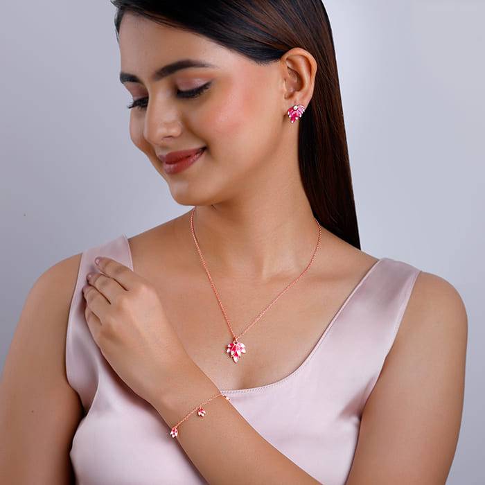 Giva 925 Silver Rose Gold Wing It Set Of Three| Gifts For Women And Girls | With Certifica : ER02638PD02403BR0994
