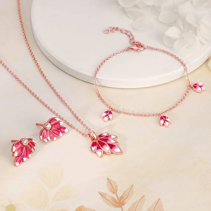 Giva 925 Silver Rose Gold Wing It Set Of Three| Gifts For Women And Girls | With Certifica : ER02638PD02403BR0994