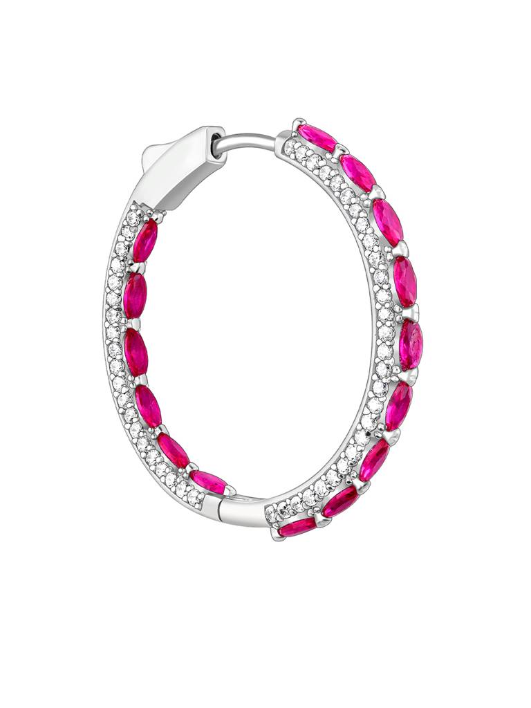 Giva 925 Silver Pink Pride Hoop Earrings : ER02640