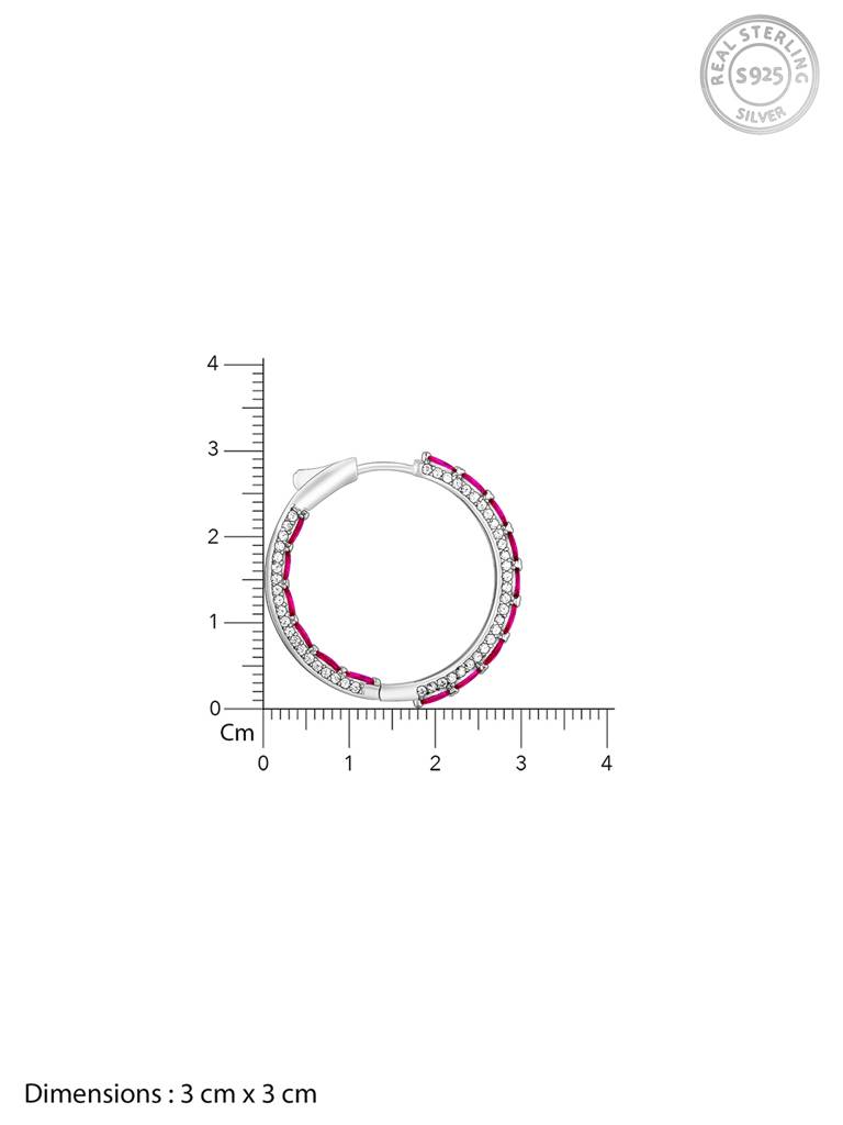 Giva 925 Silver Pink Pride Hoop Earrings : ER02640