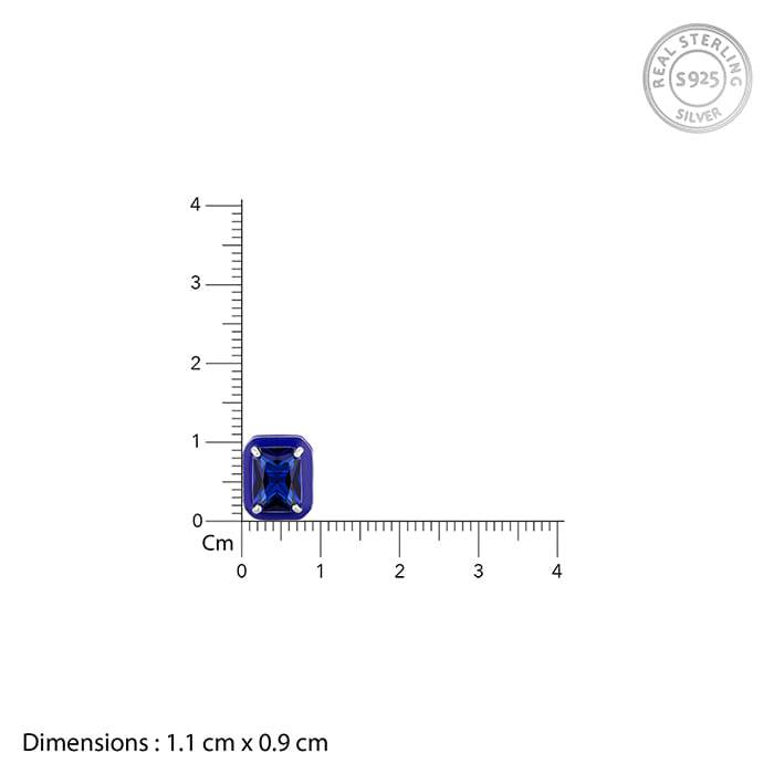 Giva 925 Sterling Silver Royal Blue Earrings| Drops To Gift Women & Girls | With Certifica : ER02643
