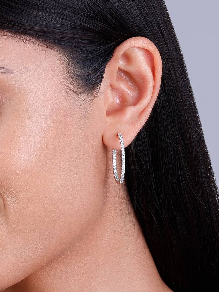 Giva 925 Silver Enchanted Eve Oval Hoops : ER02646
