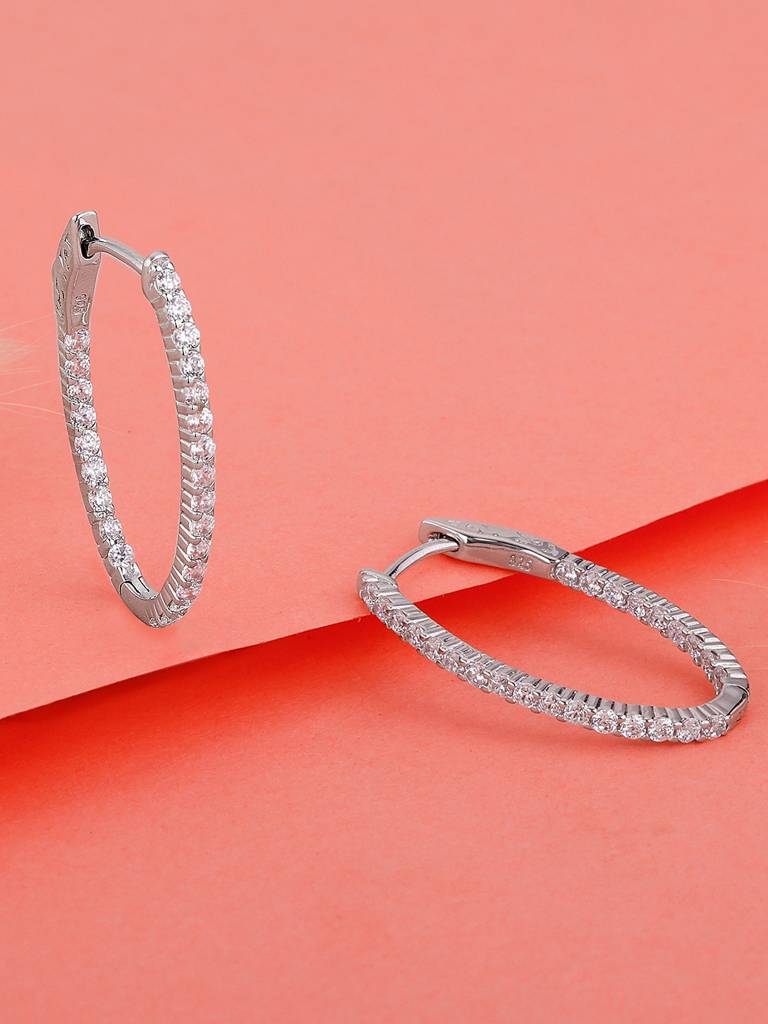Giva 925 Silver Enchanted Eve Oval Hoops : ER02646