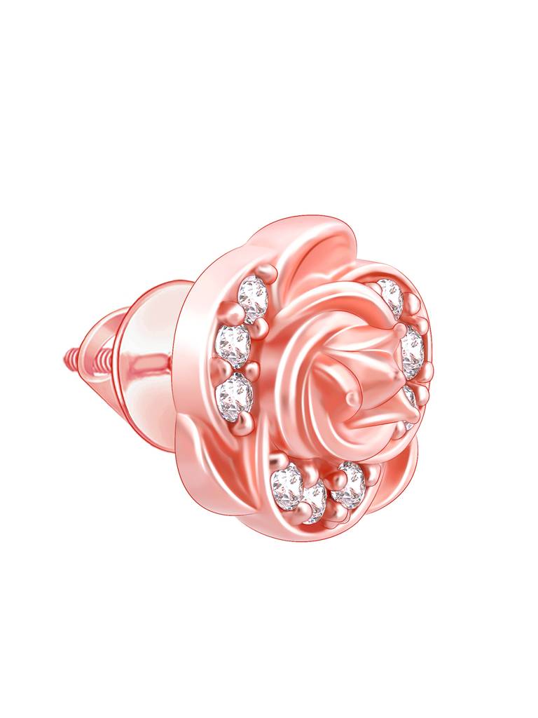 Silver Rose Gold Roseate Earrings : ER02652