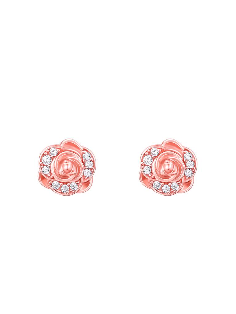 Silver Rose Gold Roseate Earrings : ER02652
