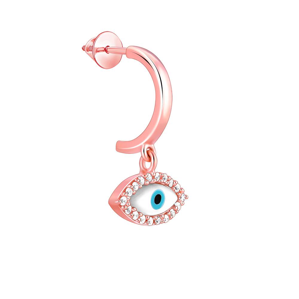 Giva 925 Silver Rose Gold Evil Eye Earrings| Drops To Gift Women & Girls : ER02658