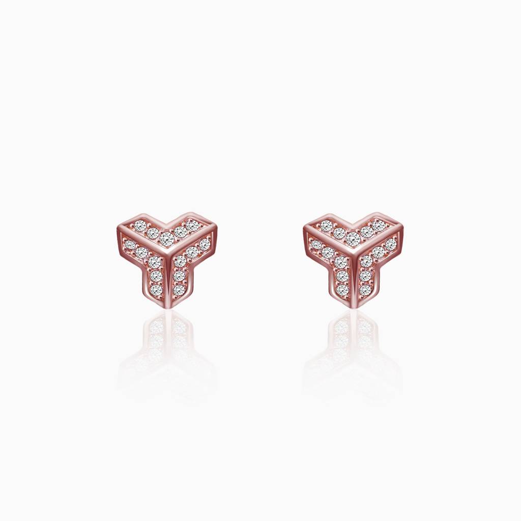 Rose Gold Trifecta Earrings : ER0265