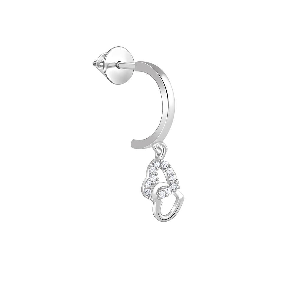 Giva 925 Silver Interlocked Hearts Hoop Earrings : ER02660