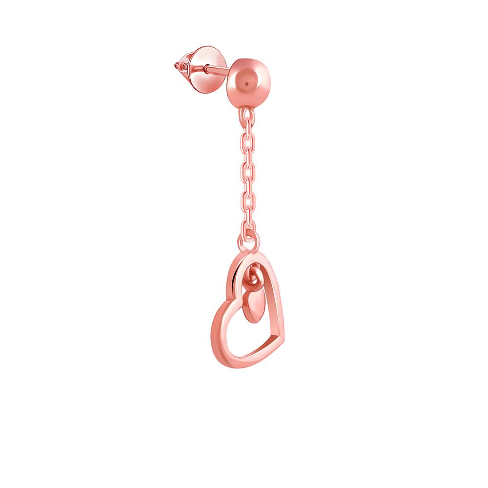 Giva 925 Silver Rose Gold Heart Danglers| Drops To Gift Women & Girls : ER02661