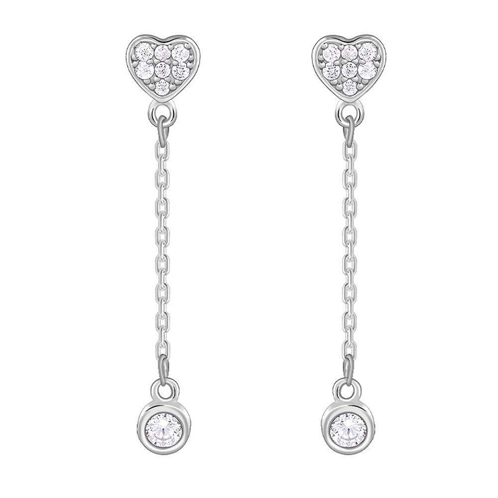 Giva 925 Silver Love Drip Dangler Earrings : ER02664