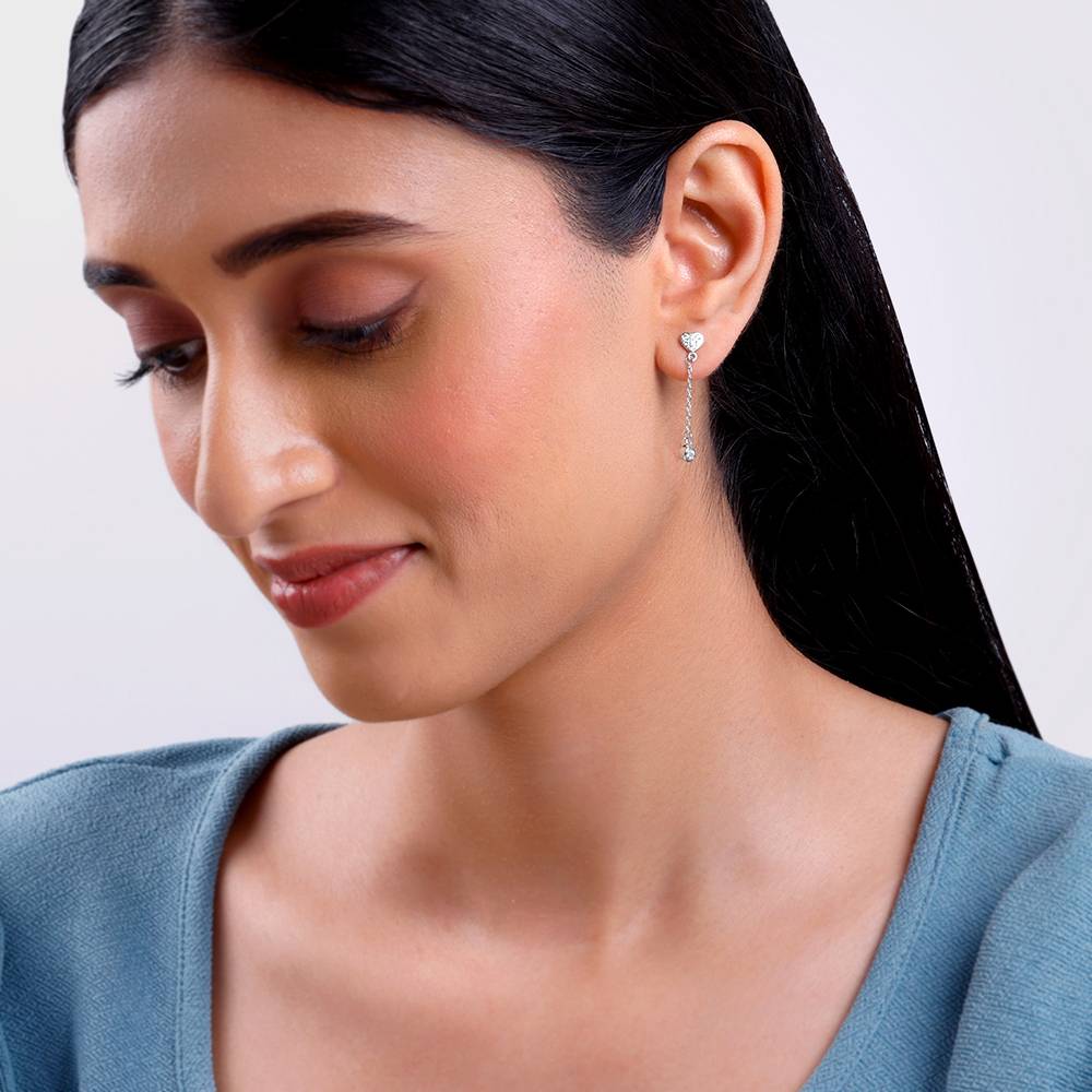 Giva 925 Silver Love Drip Dangler Earrings : ER02664