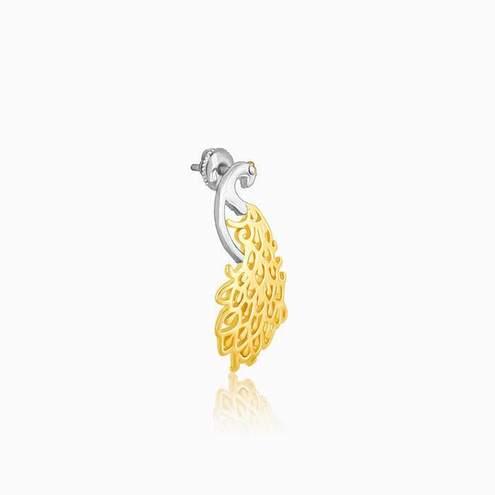 Giva 925 Sterling Silver Golden Peacock Earrings| Drops To Gift Women & Girls | With Certi : ER02666