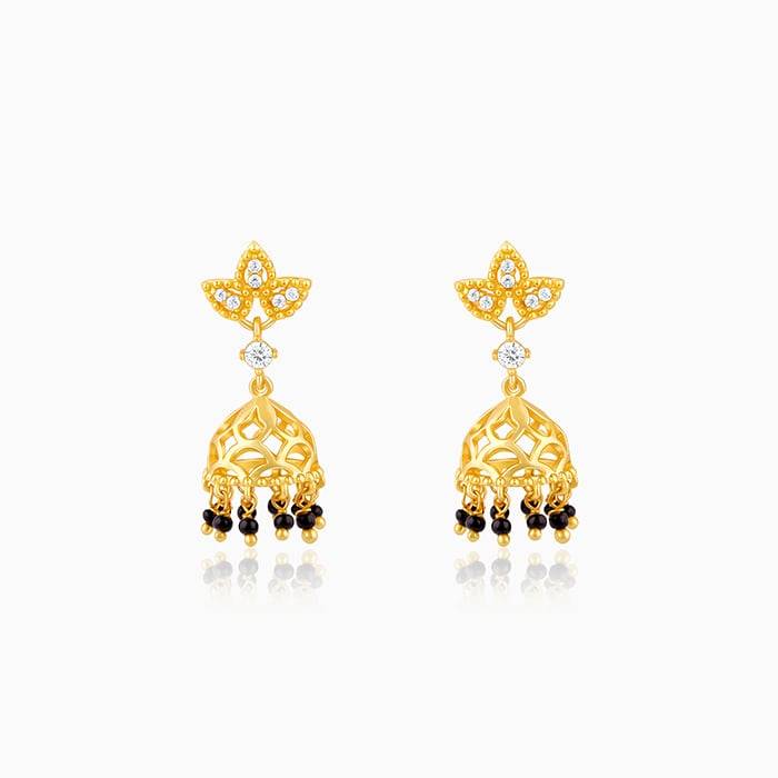 Giva 925 Sterling Silver Golden Desire Mangalsutra Jumkis| Drops To Gift Women & Girls | W : ER02674