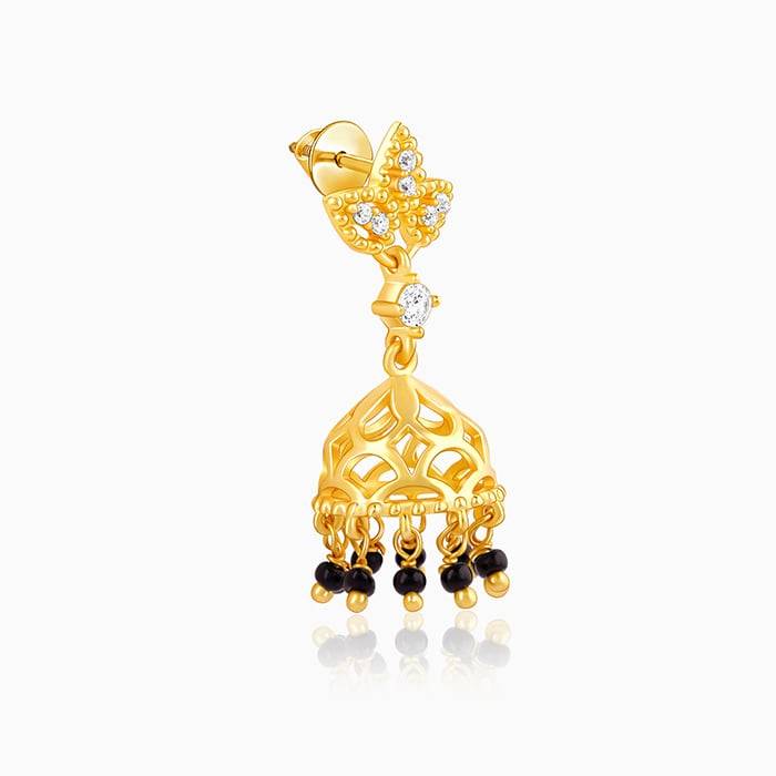 Giva 925 Sterling Silver Golden Desire Mangalsutra Jumkis| Drops To Gift Women & Girls | W : ER02674