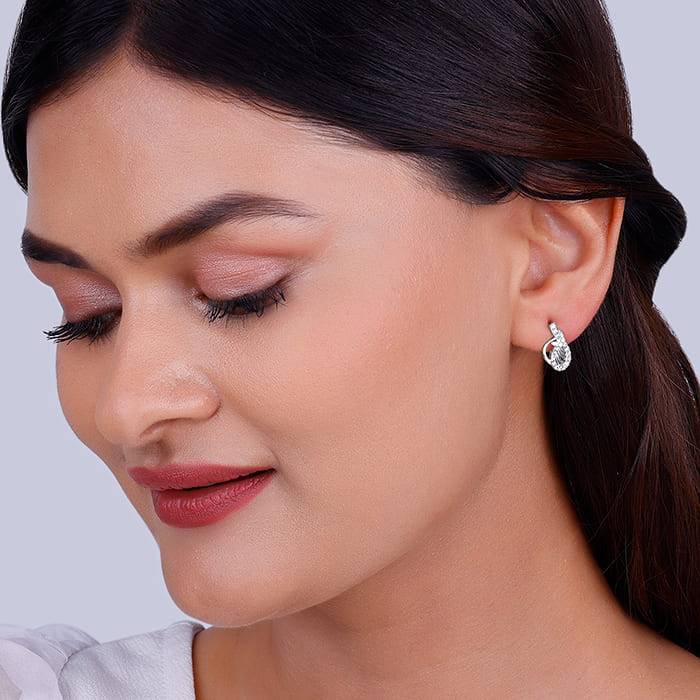 Giva 925 Sterling Silver Wave Knot Earrings| Drops To Gift Women & Girls | With Certificat : ER02677
