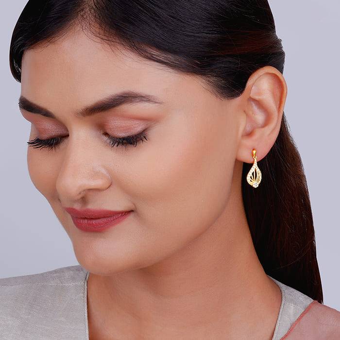Giva 925 Sterling Silver Golden Glint Earrings| Drops To Gift Women & Girls | With Certifi : ER02678