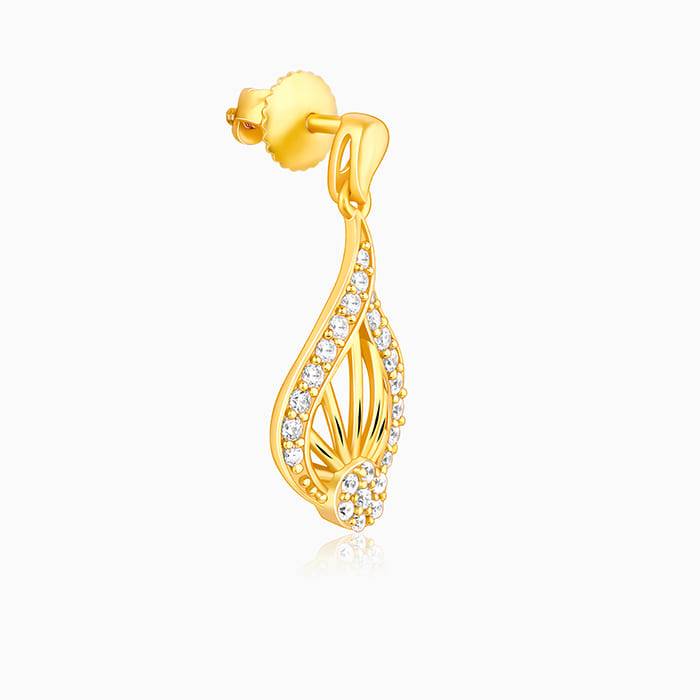 Giva 925 Sterling Silver Golden Glint Earrings| Drops To Gift Women & Girls | With Certifi : ER02678