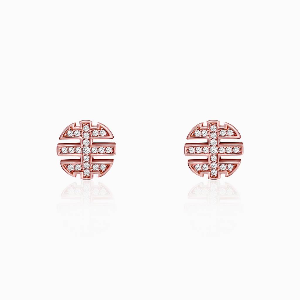 Rose Gold Elegant Stud Earrings : ER0267