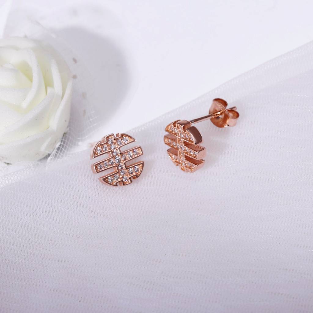 Rose Gold Elegant Stud Earrings : ER0267