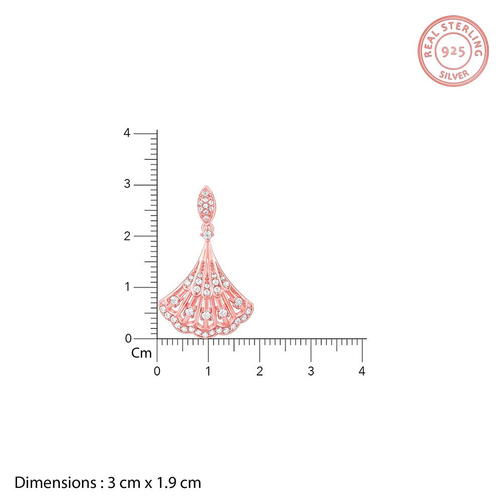 Giva 925 Silver Rose Gold Seashell Earrings : ER02680