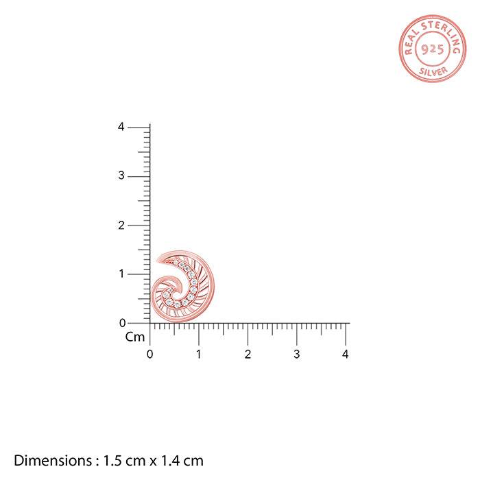 Giva 925 Sterling Silver Rose Gold Volute Earrings| Drops To Gift Women & Girls | With Cer : ER02681