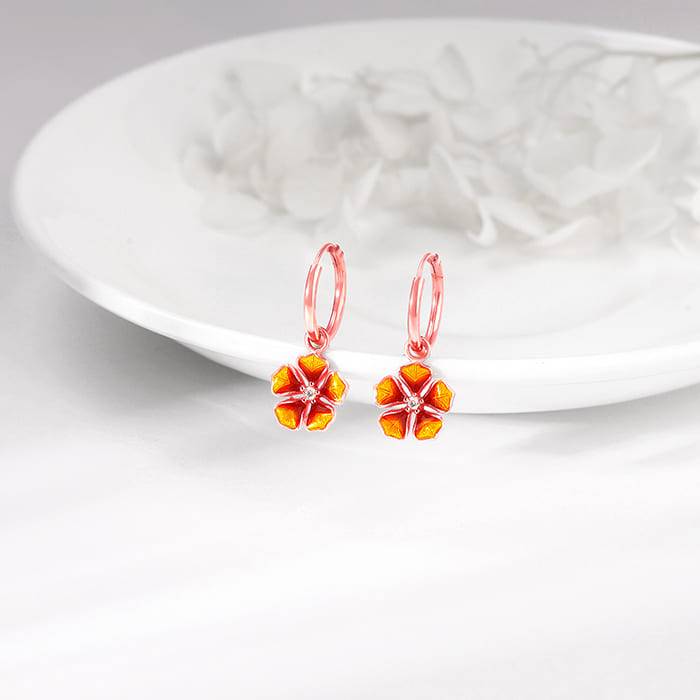 Rose Gold Bell Mallow Hoop Earring| Drops To Gift Women & Girls | With Certificate Of Auth : ER02700