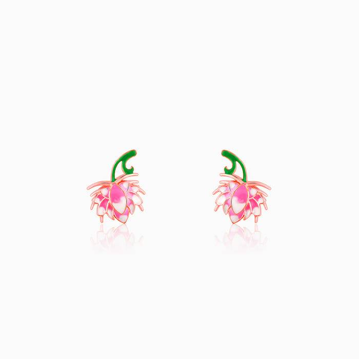 Rose Gold Bewitching Brahma Kamal Convertible Earrings| Drops To Gift Women & Girls | With : ER02708