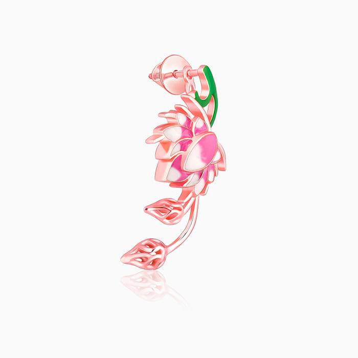 Rose Gold Bewitching Brahma Kamal Convertible Earrings| Drops To Gift Women & Girls | With : ER02708