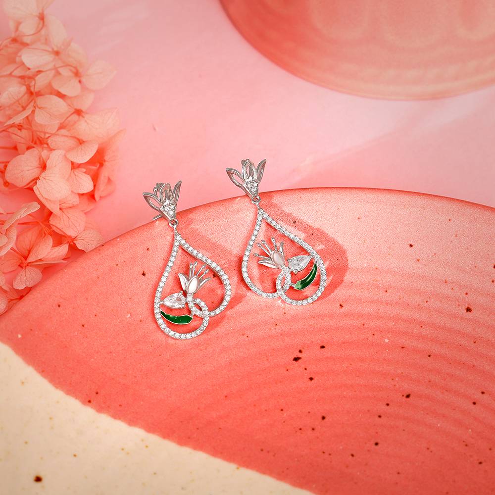 Giva 925 Silver White Musli Earrings| Drops To Gift Women & Girls | With Certificate Of Authenticity And 925 Stamp | : ER02713