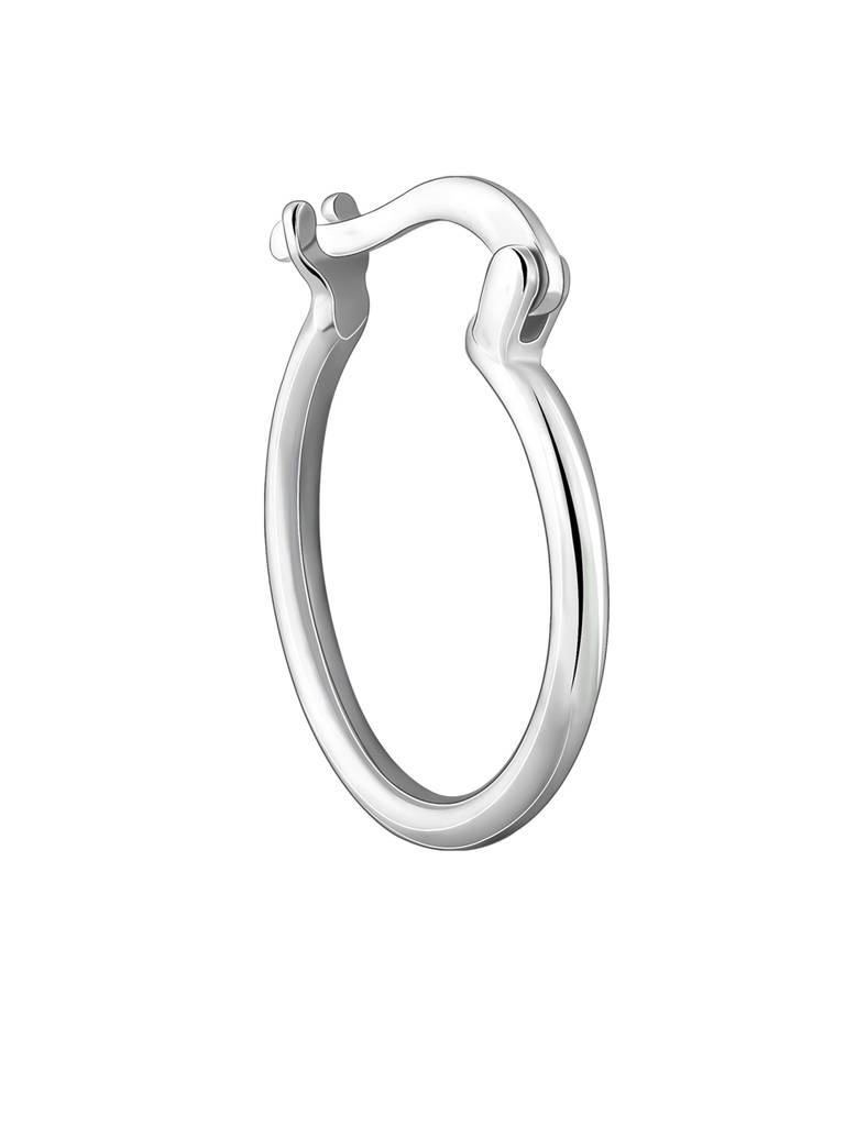 Silver Pot Hoop Earrings : ER02716