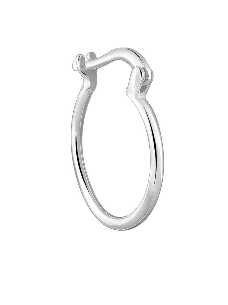 Silver Classic Work Hoop Earrings : ER02719