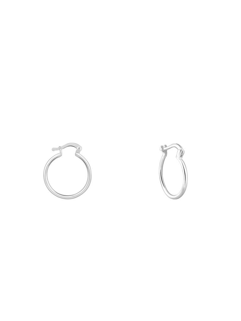 Silver Classic Work Hoop Earrings : ER02719