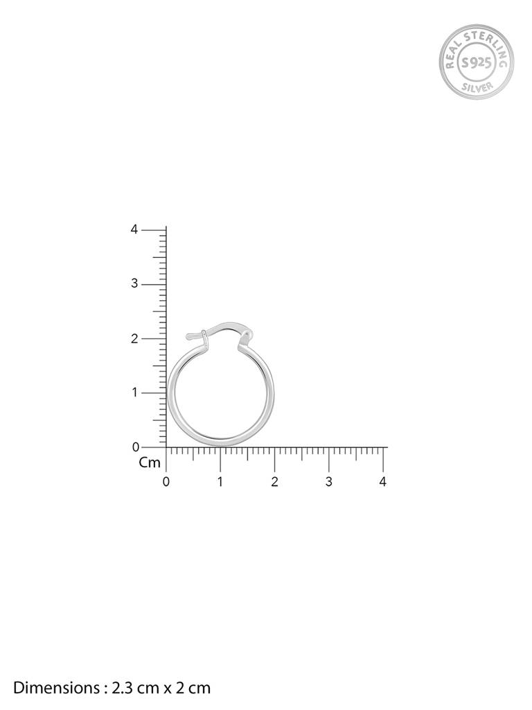 Silver Classic Work Hoop Earrings : ER02719