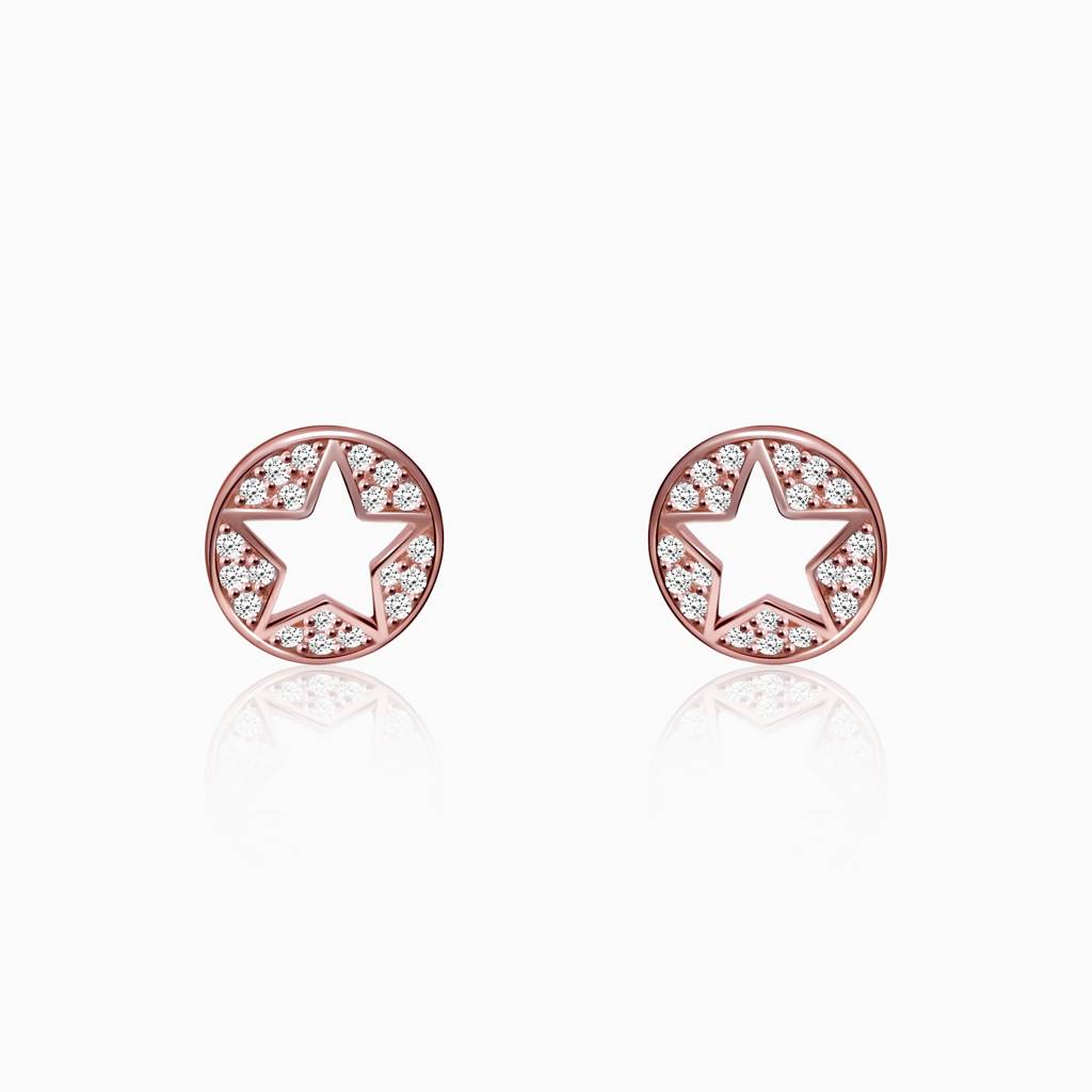 Rose Gold Star Earrings : ER0271