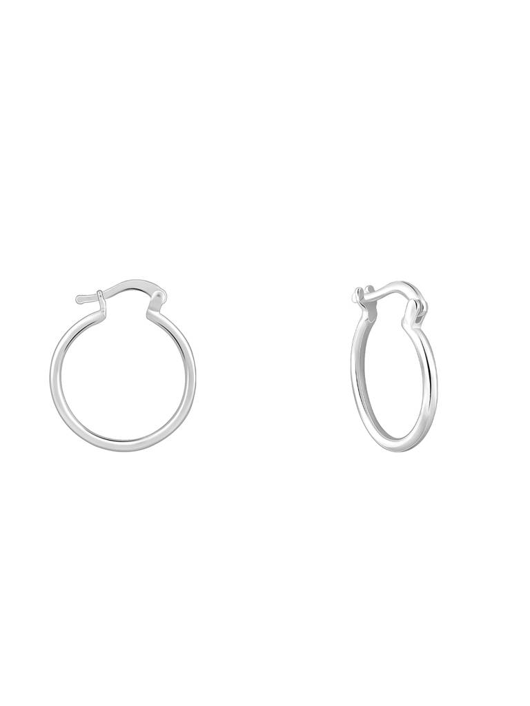 Silver Work Hoop Earrings : ER02725