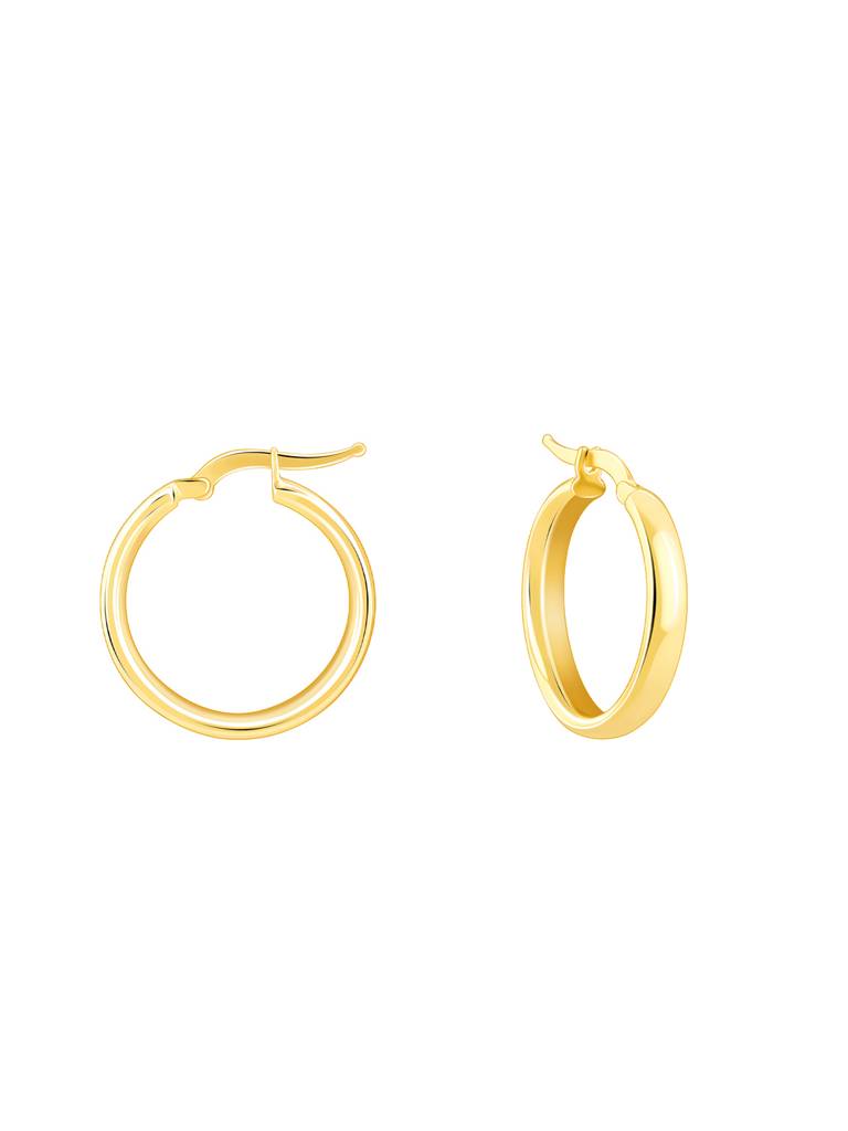 Silver Golden Circle Of Hoop Earrings : ER02729