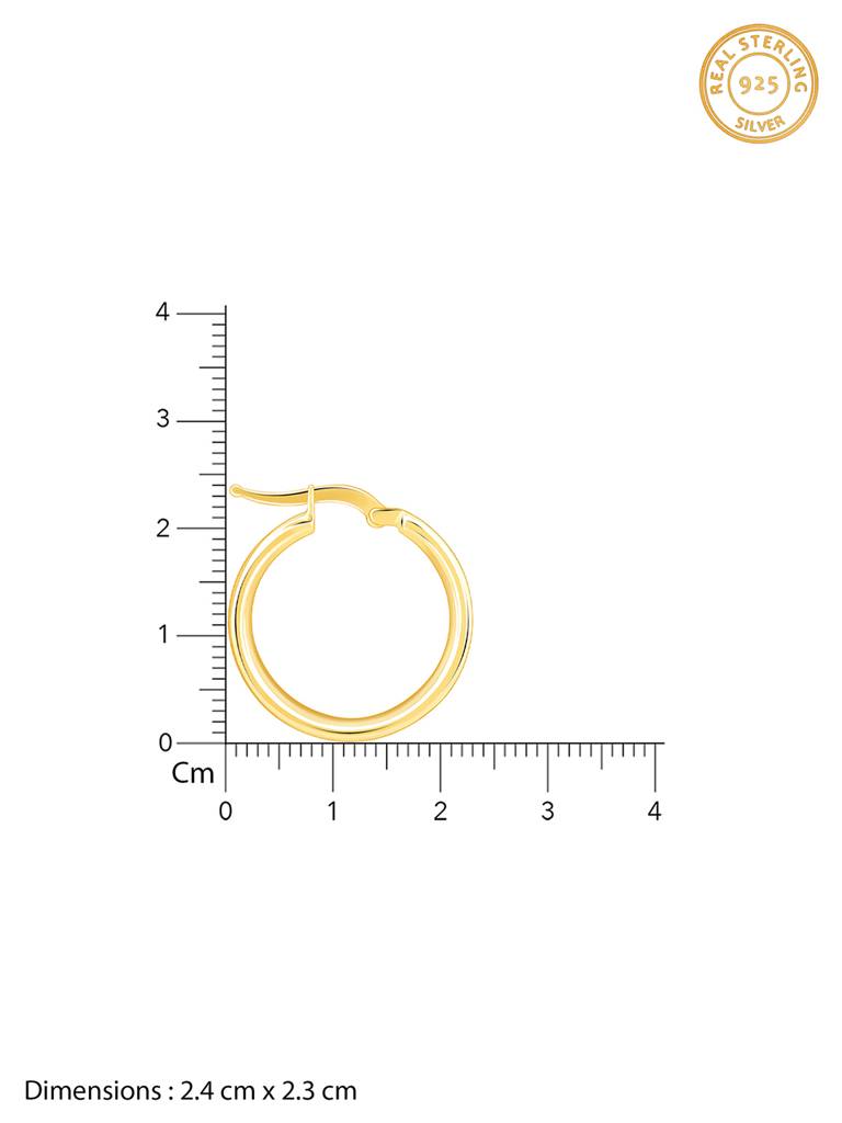 Silver Golden Circle Of Hoop Earrings : ER02729