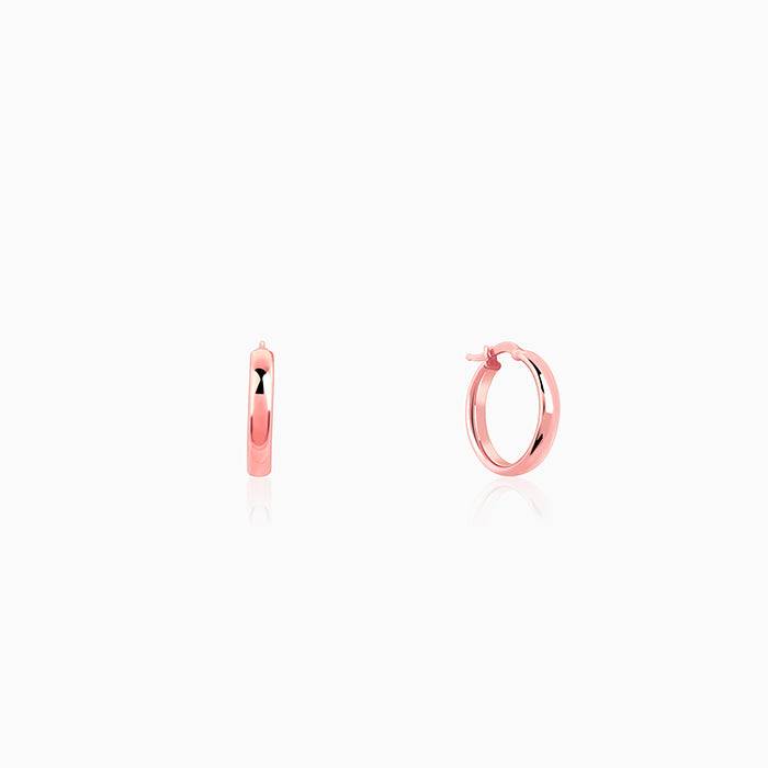 Giva 925 Silver Rose Gold Circular Hoop Earrings : ER02730