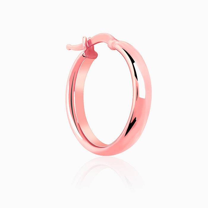 Giva 925 Silver Rose Gold Circular Hoop Earrings : ER02730