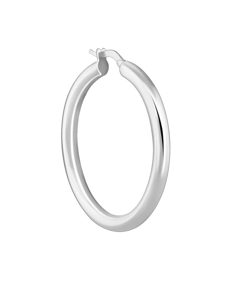 Silver Round Hoop Earring : ER02734