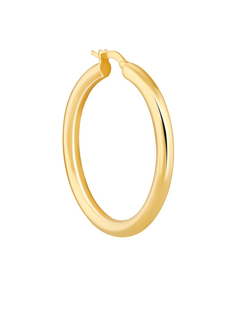 Silver Golden Go Round Hoop Earrings : ER02735