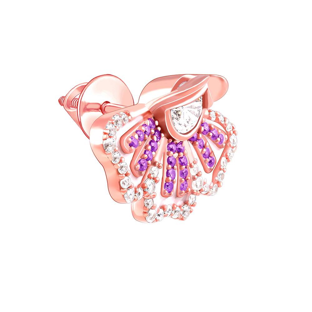 Giva 925 Silver Rose Gold Crowning Eyebright Earrings| Drops To Gift Women & Girls | With Certificate Of Authenticit : ER02738