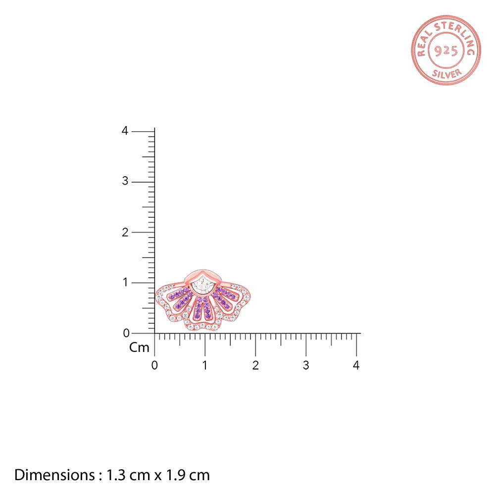 Giva 925 Silver Rose Gold Crowning Eyebright Earrings| Drops To Gift Women & Girls | With Certificate Of Authenticit : ER02738