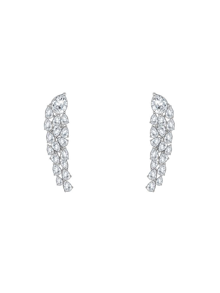 Silver Elara Statement Earrings : ER02764