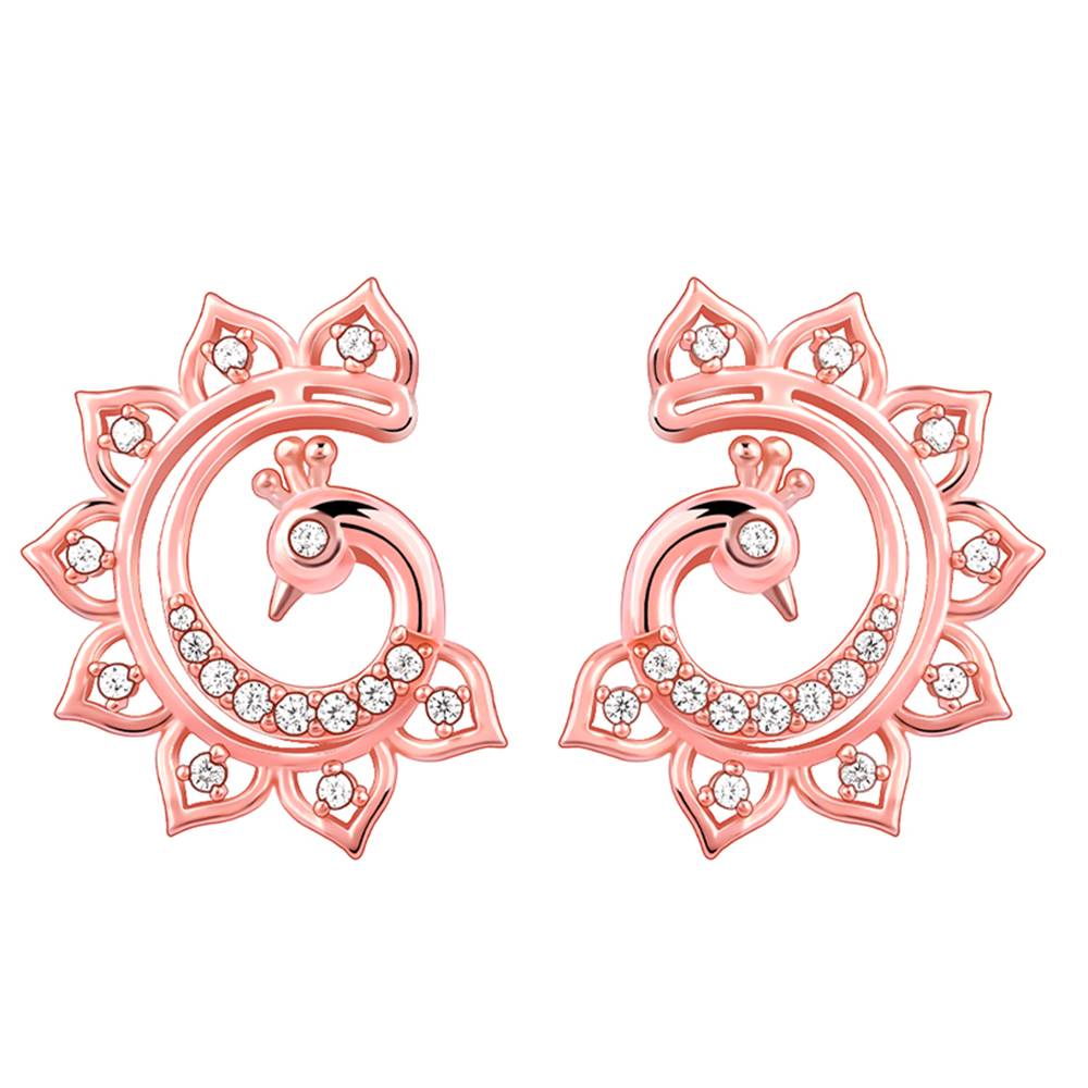 Giva 925 Silver Rose Gold Morni Earrings : ER02769