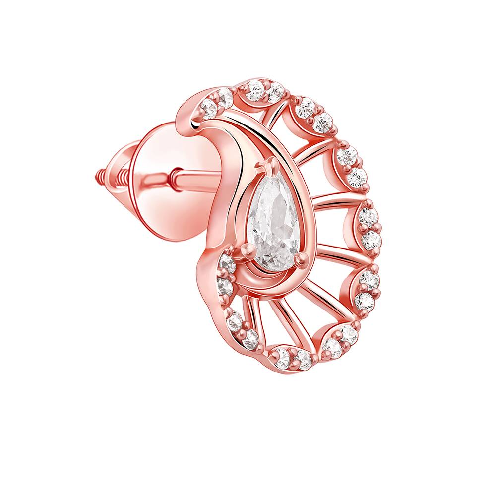 Giva 925 Silver Rose Gold Mridul Mamidi Studs : ER02771
