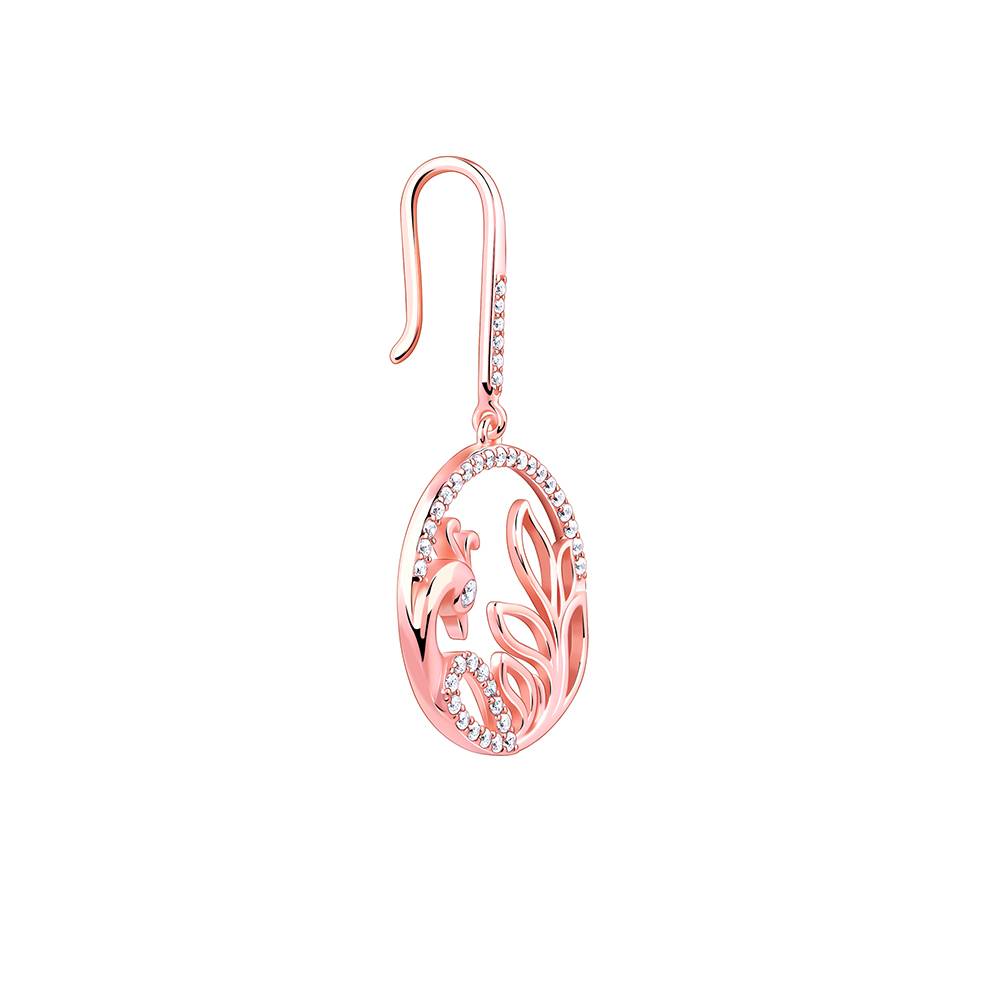 Giva 925 Silver Rose Gold Mridul Mor Set : ER02776BR01061