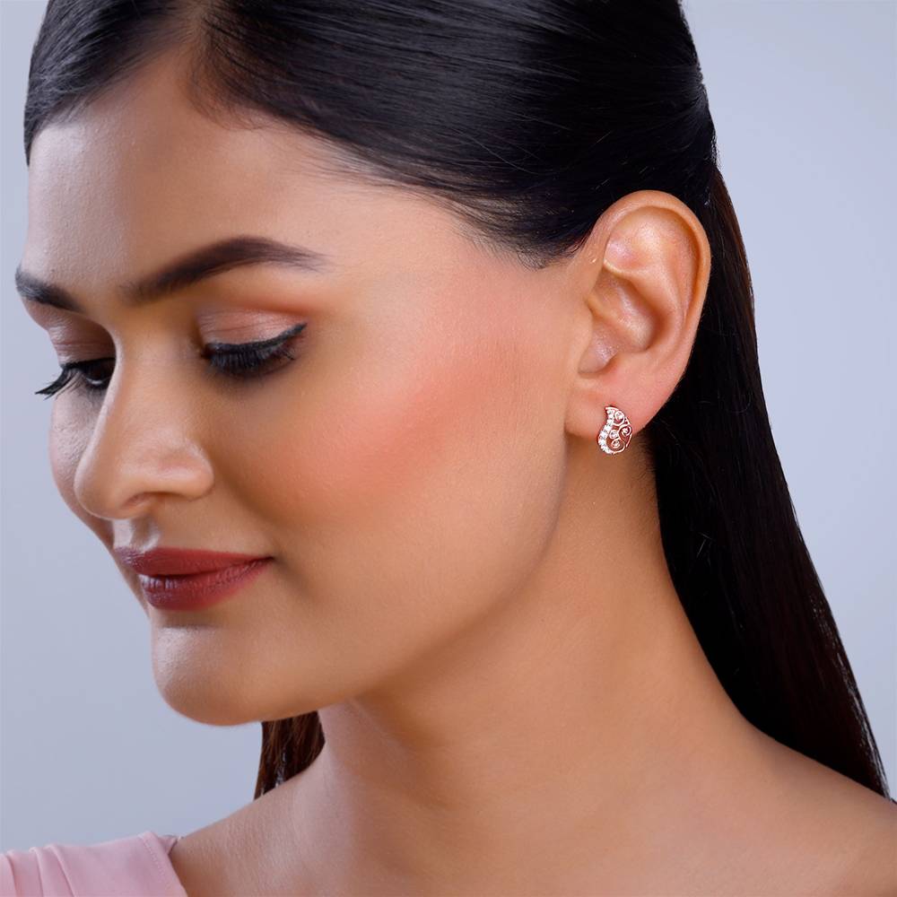 Giva 925 Silver Rose Gold Mamidi Studs : ER02777